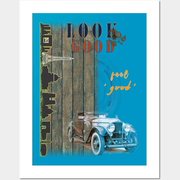 vintage old car Wall Art by Red_gifts1